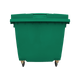 Moss Green Wheelie Bin - 1100 Litre - Front View