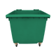 Moss Green Wheelie Bin - 1100 Litre - Front View Lid Open