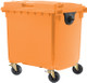Orange Wheelie Bin - 1100 Litre
