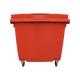 Red Wheelie Bin - 1100 Litre - Front View