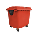 Red Wheelie Bin - 1100 Litre - Offset View Right