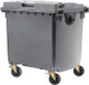 Steel Grey Wheelie Bin - 1100 Litre - WB1100STE