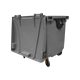 Grey Wheelie Bin - 1100 Litre - Back View Lid Open