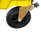 Yellow Wheelie Bin - 1100 Litre - Wheel With Brake