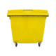 Yellow Wheelie Bin - 1100 Litre - Front View