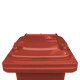 Red Wheelie Bin - 80 Litre Lid Closed