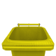 Yellow Wheelie Bin - 80 Litre Lid Open