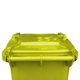 Yellow Wheelie Bin - 80 Litre Lid Closed Back