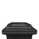 WB140BLA - Black Wheelie Bin - 140 Ltr Top Closed View Front