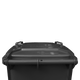 WB140BLA - Black Wheelie Bin - 140 Ltr Top Closed View Back