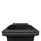 WB140BLA - Black Wheelie Bin - 140 Ltr Top Open View Front