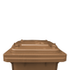 WB140BRN - Brown Wheelie Bin - 140 Ltr Top Closed View Front