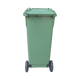 Rear of WB140GRN Green Wheelie Bin - 140 Ltr