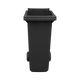 Black Wheelie Bin - 180 Litre - Front Lid Open