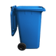 Blue Wheelie Bin - 240 Litre -Side View Blue Wheelie Bin - 240 Litre -Side View