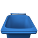 Blue Wheelie Bin - 240 Litre - Lid Open Blue Wheelie Bin - 240 Litre - Lid Open