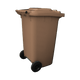 Brown Wheelie Bin - 240 Litre - Offset Back Brown Wheelie Bin - 240 Litre - Offset Back