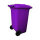 Purple Wheelie Bin - 240 Lid Closed Offset Back