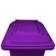 Purple Wheelie Bin - 240 Lid Closed Front