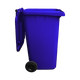 Sapphire Blue Wheelie Bin - 240 Litre Side Profile
