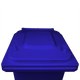 Sapphire Blue Wheelie Bin - 240 Litre Front Lid Closed