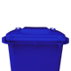 Sapphire Blue Wheelie Bin - 240 LitreBack Lid Close