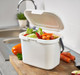 518252 - Addis Kitchen Caddy - 4.5 Ltr - White/Grey - Perfect for disposing of food waste, such as peelings, egg shells, leftovers and more