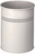 Durable Round Metal Waste Basket with Perforated Ring - 15 Ltr - Grey - 330010