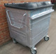 1280 Litre Galvanised Wheelie Bin