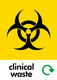 A4 Waste Bin Sticker - Clinical Waste - PCA4MCW