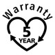 Manufacturer's 5-year warranty mark