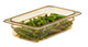 42HP150 - Quarter-size Cambro High Heat Gastronorm Food Pan with amber colouration containing green beans