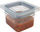 60CWGL135 - GripLid placed on 100mm deep Polycarbonate Gastronorm Pan filled with broth