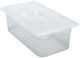 30PPCH190 - One-third sized Cambro Polypropylene Gastronorm Cover with Handle fitted to an empty polypropylene gastronorm pan