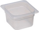 Cambro Polypropylene Gastronorm Pan - GN 1/6 - 100mm - Translucent - 64PP190