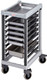 UGNPR11H9480 - Gastronorm pan trolley holding five 65mm and one 150mm deep stainless steel pans