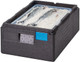 EPP140110 - GoBox containing a full sized gastronorm pan containing fish on ice and with blue label at front