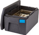 EPP180LH110 - Large handled GoBox with lid removed to show a GN 1/1 food pan inserted inside