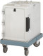 CD400401 - Camdolly without Handle loaded with a speckled grey Cambro Ultra Camcarrier