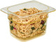 84HP150 - Cambro High Heat Gastronorm Food Pan 1/8 sized with amber colouration containing rice