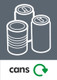 A4 Recycling Bin Sticker - Cans - PCA4MC