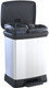 Curver Deco Duo Dual Stream Bin - 10 & 18 Ltr - Silver/Black - 203291