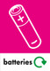 A4 Recycling Bin Sticker - Batteries - PCA4B