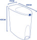 WR-ZYS-20FT-WHITE - Automatic Sanitary Bin - 20 Ltr - White - Technical Drawing