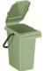 WB25GRN - Kerbside Waste & Recycling Caddy Bin - 25 Ltr - Green - Right Lid Open