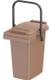 WB25BRN - Kerbside Waste & Recycling Caddy Bin - 25 Ltr - Brown