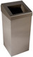 WR-PL75MBS - Metal Waste Bin with Open Chute Lid - 50 Ltr  - Brushed Stainless Steel