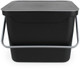 55257 - Easy Eco Compost Caddy - 5 Ltr - Black & Silver - Front
