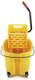 FG748000YEL - Rubbermaid WaveBrake Side Press Bucket & Wringer - 24 Ltr - Yellow - Front