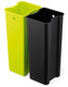 342423 - Durable No Touch Duo Sensor Bin - 2 x 20 Ltr - Silver - Green & Black Inner Buckets